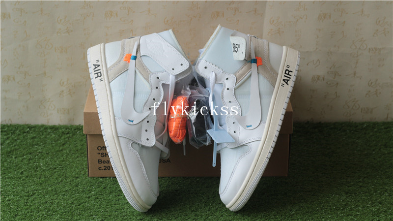 Authentic Air Jordan 1 Off White White 2018